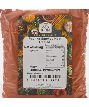 Old India Smoked Paprika 500g - Intensely Flavored Heat Treated Spice - Buy Online on GoSupps.com