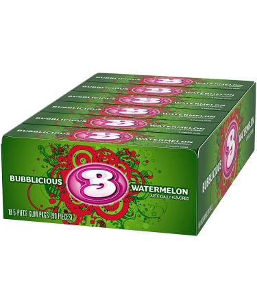Bubblicious Watermelon Gum  18 Packs of 5 Pieces (90 Total Pieces) - Buy Online on GoSupps.com