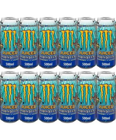  usy Monster Energy Drink Juiced Style Aussie Lemonade Pack of 12 (12 x 0.5 Litre Boxes) + usy Block - Buy Online on GoSupps.com