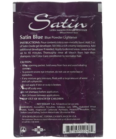 SATIN Satin Blue/Bleach Powder Lightener 1oz Individual Pack - Pack of 1 - Buy Online on GoSupps.com