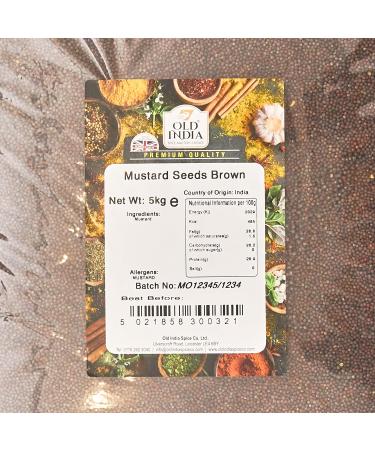 Old India Mustard Seeds Brown 5kg - High Quality Spice for Cooking - Pack of 1 - Buy Online on GoSupps.com