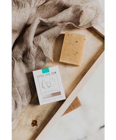 Little Seed Farm Organic Goat's Milk Soap 3 Pack - Rosemary Mint Scrub Body Bars | Handmade, Cruelty-Free, Energizing Exfoliating Scrub for Sensitive Skin - Buy Online on GoSupps.com