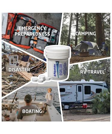 Aquatabs 397mg Water Purification Tablets (100 Pack) for Camping, Boating, Emergencies. Easy-to-Use Water Treatment for Survival, RVs, and Marine-Use - Buy Online on GoSupps.com