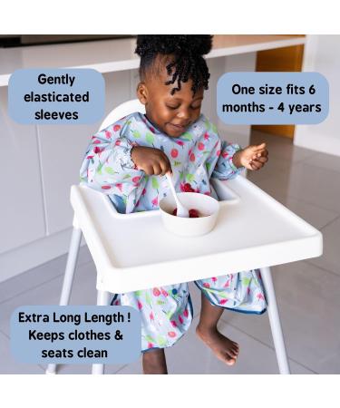 TIDY TOT Long Sleeve Bibs for Babies & Toddlers | Waterproof Full Body Bibs with Travel Bag | Perfect for Food & Paint Messes - Buy Online on GoSupps.com