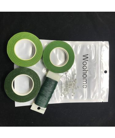 Woohome Floral Arrangement Tool Kit 3 Roll of 1/2 Inch Floral Tapes  1 Roll of 22 Gauge Floral Paddle Wire and 100 PCS Ball Head Pins for Wedding Bouquet DIY 5 - Buy Online on GoSupps.com