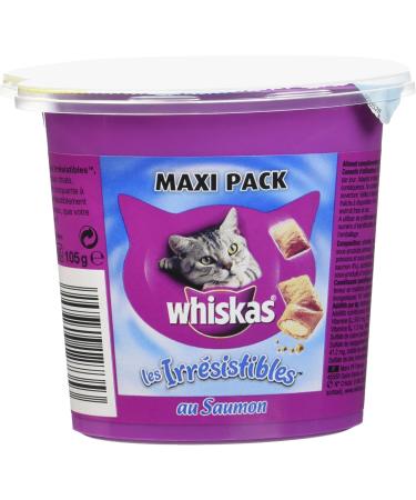 WHISKAS Les Irr sistibles Friandises au Saumon pour Chat - 105 g (Pack de 10) - Friandises Savoureuses pour Chats - Livraison Internationale - Buy Online on GoSupps.com