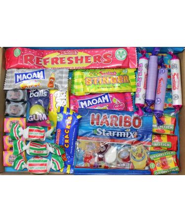Retro Sweet Hamper Gift Box. Letterbox busting box packed with classic sweets by Rixon and Bryce - Buy Online on GoSupps.com