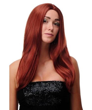 WIG ME UP - Women's Wig Red Dark Copper Red long straight middle parting approx. 60 cm SA-151-135