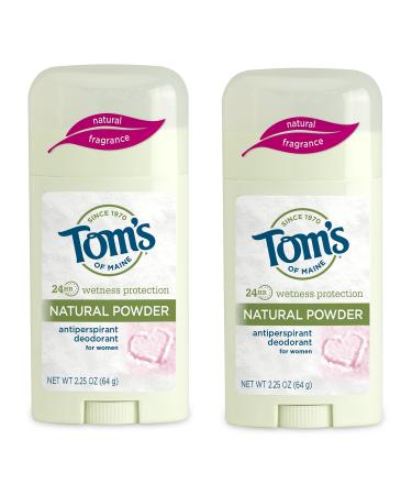 Tom's of Maine Women's Antiperspirant Stick Deodorant Natural Powder 2 Count