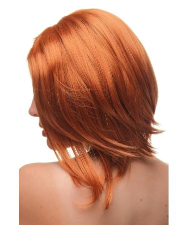 WIG ME UP Ladies Short Bob Wig - Boldly Parted Asymmetrical Copper Red GF-W2202-8K | Shop Internationally for Trendy Wigs - Buy Online on GoSupps.com