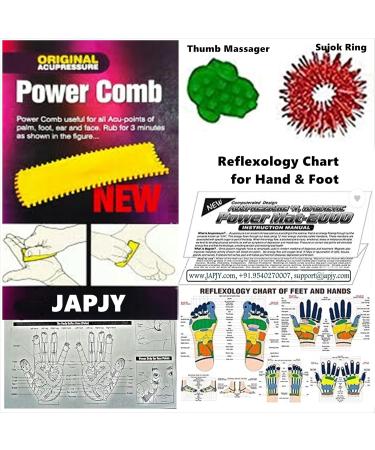 Japjy Blue Acupressure Mat Kit Full Body Relief with Magnets Pyramids & More | Sujok Massagers & Instructions Included - Buy Online on GoSupps.com