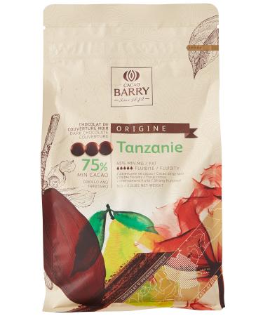 CACAO BARRY 75% Min Cocoa Chocolate Tanzania Pistoles 1 kg