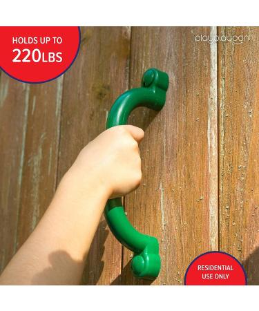 Green Playground Safety Handles - 2 Pack Grab Handle Bars for Outdoor Jungle Gym/Swing Set - Buy Online on GoSupps.com