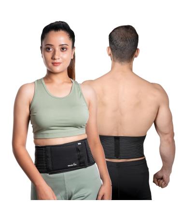 Wonder care umbilical broken belt inguinal hernia belly bandage with removable compression plaster inguinal hernia pain relief umbilical fraction belt for women men (XXL) XXL (46 "-50")