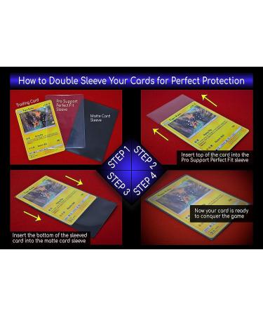 200 Premium Ultra Clear Double Sleeving Sleeves for Standard Size Trading Cards - Ideal for Magic The Gathering, Pokemon, Dragon Ball Super - by Pro Support - Buy Online on GoSupps.com