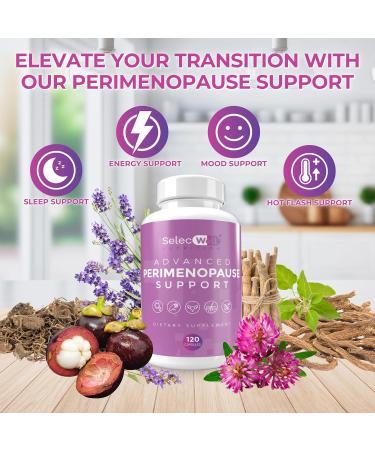 Advanced Perimenopause Support Supplement for Women - Hormonal Balance Menopause Relief & Hot Flash Relief | Clinically Proven | 120 Capsules - Buy Online on GoSupps.com