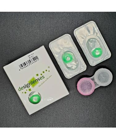 Bright Green Halloween Purge Costume UV Contact Lenses - Glowing Soft Black Light Lenses (1 Pair) - Buy Online on GoSupps.com