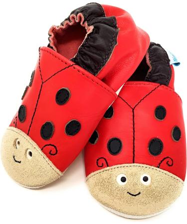 MiniFeet Premium Soft Leather Baby Shoes - Buy 4 Pairs, Get 1 Free! Red Ladybird Toddler Shoes - Sizes 0-6 Months to 4-5 Years - Buy Online on GoSupps.com