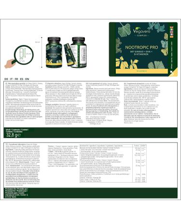 Vegavero Nootropics Brain Supplements | Ayurvedic Formula | Vegan | 90 Capsules - Buy Online on GoSupps.com