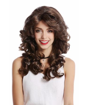 WIG ME UP WL-3010-10 Ladies Wig - Star Diva Medium Brown Long Wavy Voluminous Backcombed 80s Style | 55cm International Shipping - Buy Online on GoSupps.com