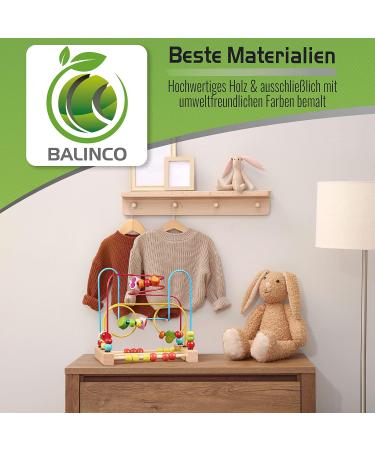 Buy Balinco MOTOR SKILLS LOOP - Wooden Toy Bead Labyrinth with Fruit Elements & Bead Slider | Ideal Baby Toy for 6 Months+ - Buy Online on GoSupps.com