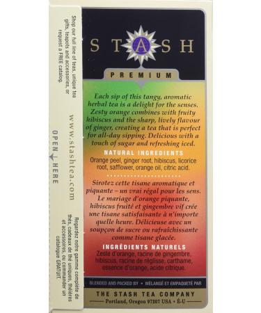 Stash Sunny Orange Ginger Herbal Tea 18 Count (6 Count) Orange Ginger 18 Count (Pack of 6) - Buy Online on GoSupps.com