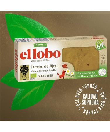 Buy EL LOBO 100% Organic Turr n from Jijona - 200g | All Natural Gluten-Free Eco-Friendly Treats - Buy Online on GoSupps.com