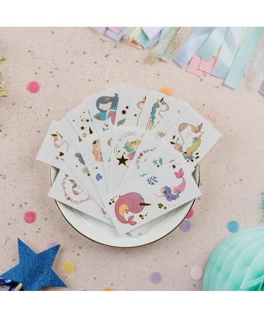 PapaKit Unicorn and Friends 36 Temporary Fake Tattoo Set | Non-Toxic, Safe, Removable | Kids Birthday Party Favor - Buy Online on GoSupps.com
