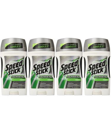 Speed Stick Power Antiperspirant/Deodorant Fresh Scent 3 Ounce (Pack of 4) Fresh 3 Ounce (Pack of 4)