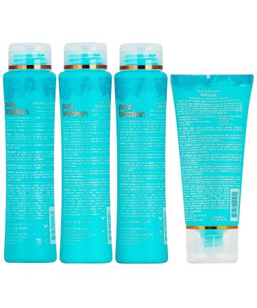 Pure Brazilian 4-Piece Travel Size Kit: Anti-Frizz Shampoo, Conditioner, Serum & Masque - Buy Online on GoSupps.com