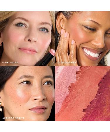 LAURA GELLER Italian Marble Blush Stick in Pink Fiore | Cream Finish Cheek Makeup + Angled Brush - Buy Online on GoSupps.com