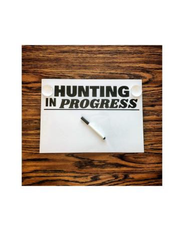 SafeOutside Hunting in Progress Dry-Erase Window Sign and Marker Set for Doors, Windows, and Vehicles