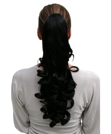 WIG ME UP - NC-19-2 hairpiece/braid black curly approx. 45 cm