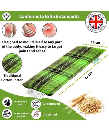 Amazing Health Unscented Wheat Bags Microwavable Hot and Cold Pack for Men and Women - Microwave Heat Pad with Natural Wheat Heat Pack Cotton Tartan Microwave Wheat Bag (Lime Tartan) Lime Tartan Medium - Buy Online on GoSupps.com