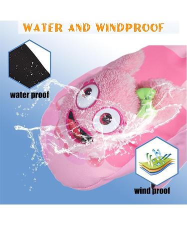 Kids Waterproof Mittens | Winter Thermal Fleece Lined Gloves for Ages 1-3 | Pink - Buy Online on GoSupps.com