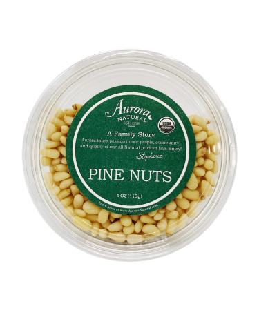 Aurora Natural Products Organic Pine Nuts, 4 Ounce 4 Ounce (Pack of 1)