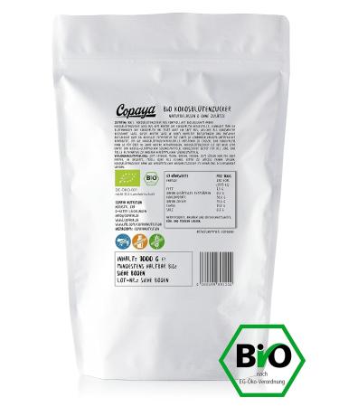 Copaya Organic Coconut Blossom Sugar - 3000g | Pure Additive-Free Sweetener & Healthy Sugar Alternative - Buy Online on GoSupps.com
