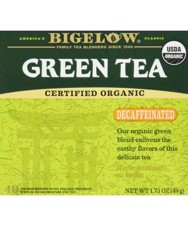Bigelow Organic Green Tea Decaffeinated 40 Tea Bags 1.73 oz (49 g)