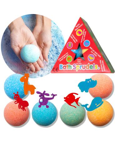 Bath Bombs for Kids: Bathbombs with Surprise Inside That Wows Any Kid, Ideal Toys Fizzies for Age 3+, Men, Women and Girls with Kids, Perfect for Family Bat (6 pcs Per Pack)