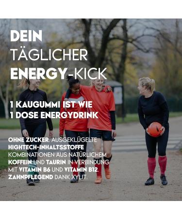 Pwrgrum Energy Chewing Gum - Grapefruit 4-Pack | Sugar-Free Boost for 4 Hours | Natural Energy Alternative to Drinks | Dental Care and Treat Yourself! - Buy Online on GoSupps.com