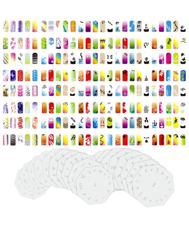 CUSTOM BODY Art Airbrush nail template - Design series SET # 16 incl. 20 individual nail stencils with 13 designs each for a total of 260 designs # 16 - Buy Online on GoSupps.com