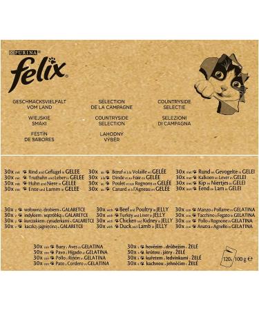 Felix As Good As It Looks - Twice as Delicious Variety of Flavours 120 x 100g - Premium Cat Food International Shipping Available - Buy Online on GoSupps.com