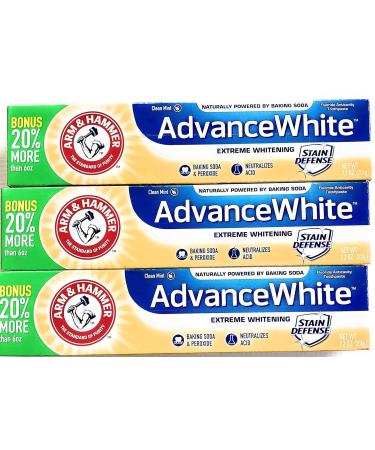 Arm & Hammer Advance White Toothpaste 3-Pack - Whitening Formula - Buy Online on GoSupps.com