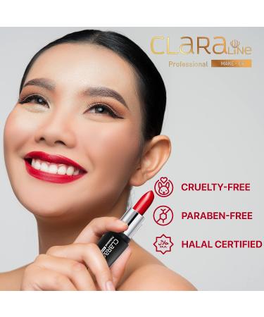 Claraline HD Moisturizing Lipstick - Highly Pigmented, Long Lasting & Transfer-Proof in Dark Rose 530 | Cruelty-Free, Halal-Certified & Paraben-Free - Buy Online on GoSupps.com