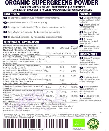 Organic Vegetable Protein Powder - Super Protein Mix - 500g (Certified Organic) - Buy Online on GoSupps.com