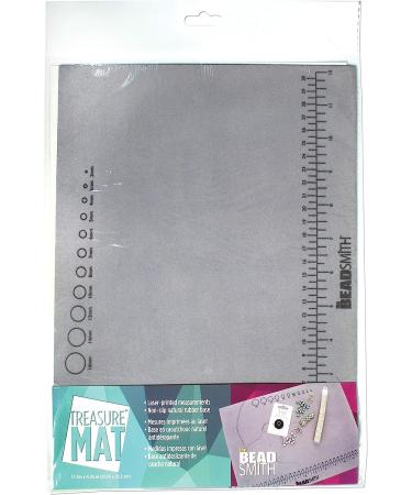 Non-Slip Treasure Mat by The Beadsmith - 12.5 x 9.25 inches, Rubber Base with Soft Padded Surface, Laser Printed Measurements in inches & centimeters - Buy Online on GoSupps.com