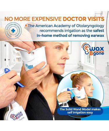 WaxBgone Ear Wax Removal Kit with SoftSpray Tips - Safe & Effective Earwax Removal for Adults & Kids - Includes Softening Drops - Buy Online on GoSupps.com
