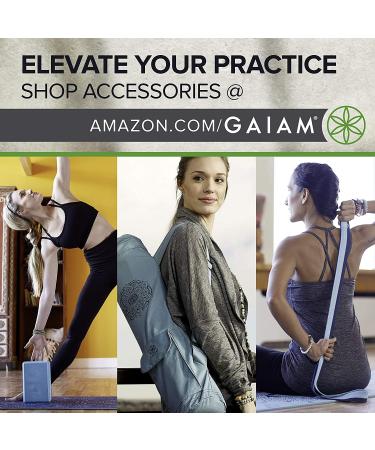 Gaiam Premium 5mm Non Slip Yoga Mat for Yoga, Pilates & Workouts - Black - Buy Online on GoSupps.com