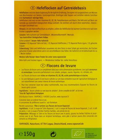 Organic Rapunzel Yeast Flakes - 150g Pack | Vegan Nutritional Supplement for Healthy Cooking & Baking - Buy Online on GoSupps.com