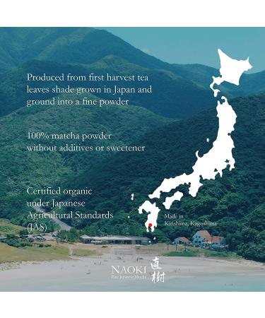 Naoki Matcha Organic Ceremonial First Spring Blend 40g - Authentic Japanese First Harvest Ceremonial Grade Matcha Green Tea Powder from Kagoshima, Japan - Buy Online on GoSupps.com